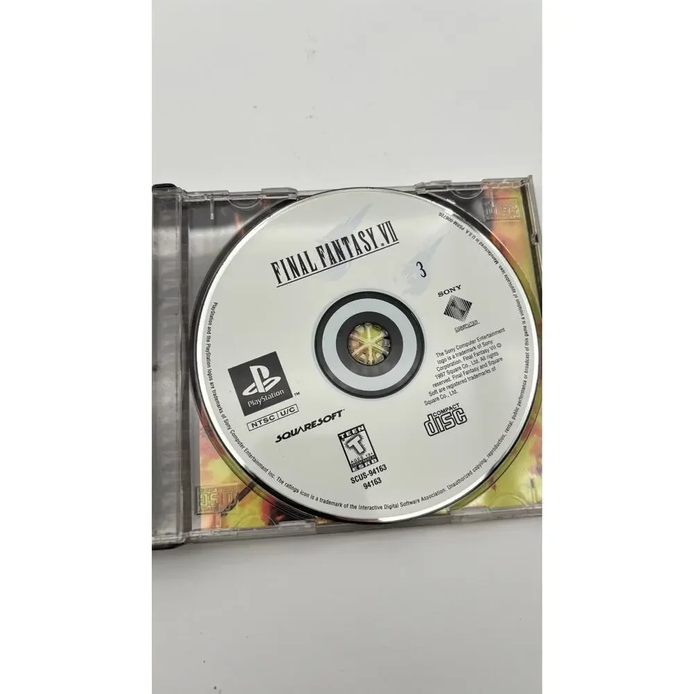 Final Fantasy 7 PlayStation Black Label -Tested Works No Manual